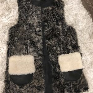 *Final Sale* 100% Authentic Leather/Shearling Vest